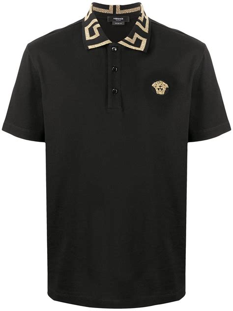 versace polo t shirt free shipping|Versace long sleeve polo.